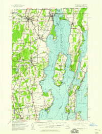 preview thumbnail of historical topo map of Rouses Point, NY in 1956