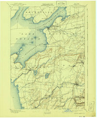 1895 Map of Sackets Harbor, NY, 1940 Print