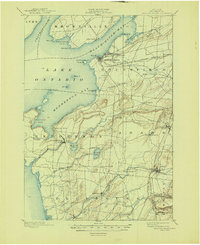 1895 Map of Sackets Harbor, NY, 1947 Print