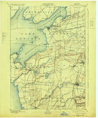 1895 Map of Adams Center, NY, 1925 Print