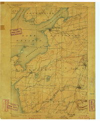 1895 Map of Sackets Harbor, NY, 1899 Print
