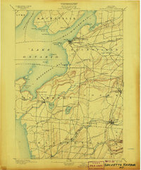 1895 Map of Adams Center, NY, 1907 Print