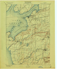 1895 Map of Adams Center, NY, 1913 Print