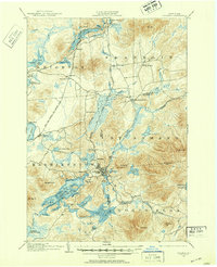 1902 Map of Saranac, 1953 Print