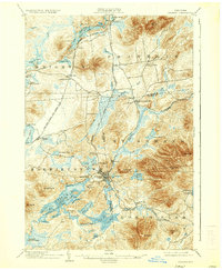 1904 Map of Saranac, 1936 Print