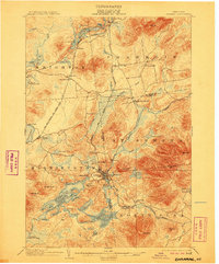 1904 Map of Saranac, 1906 Print