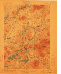 1904 Map of Saranac, 1912 Print