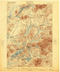 1904 Map of Saranac, 1920 Print