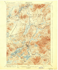 1904 Map of Saranac, 1930 Print