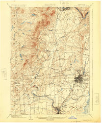 1902 Map of Saratoga, 1925 Print
