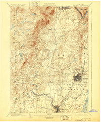 1902 Map of Saratoga, 1929 Print