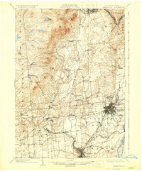 1902 Map of Saratoga, 1933 Print