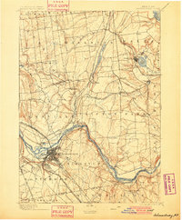 1898 Map of Schenectady, 1900 Print