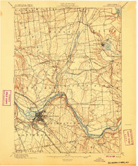 1898 Map of Schenectady, 1907 Print