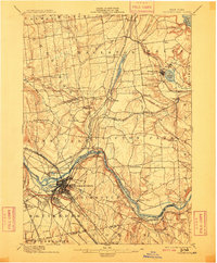 1898 Map of Schenectady, 1909 Print
