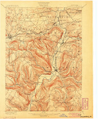 preview thumbnail of historical topo map of Schoharie County, NY in 1900