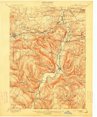 preview thumbnail of historical topo map of Schoharie County, NY in 1900