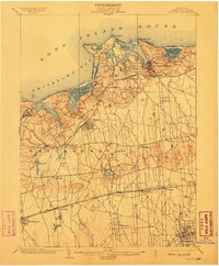 1904 Map of Setauket, 1910 Print