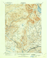 1903 Map of Slide Mountain, 1961 Print
