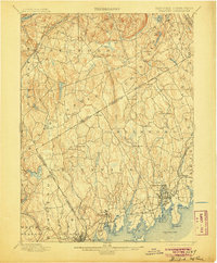 1899 Map of Byram, CT, 1905 Print