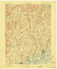 1899 Map of Stamford, CT, 1915 Print