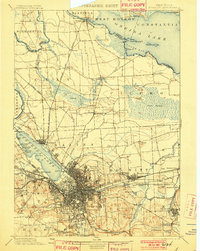 1898 Map of Syracuse, 1901 Print