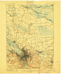 1898 Map of Syracuse, 1907 Print