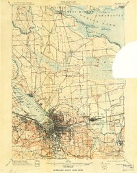1898 Map of Syracuse, 1908 Print