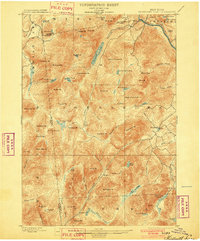 1898 Map of Thirteenth Lake, 1901 Print