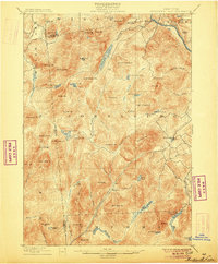 1898 Map of Thirteenth Lake, 1906 Print