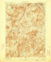 1898 Map of Thirteenth Lake, 1923 Print