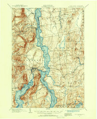 1894 Map of Ticonderoga, 1954 Print