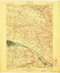 1900 Map of Utica, 1907 Print