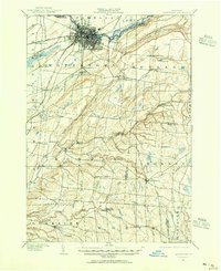 1908 Map of Watertown, NY, 1955 Print