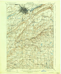 1909 Map of Watertown, NY, 1935 Print