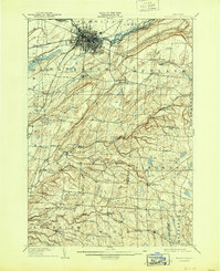 1909 Map of Watertown, NY, 1944 Print