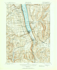 1898 Map of Watkins Glen, 1961 Print