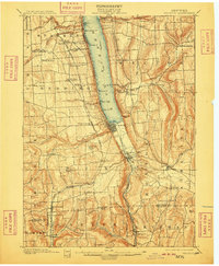1901 Map of Watkins, 1909 Print