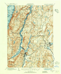 1893 Map of Warren County, NY, 1954 Print