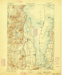 1895 Map of Willsboro, 1898 Print