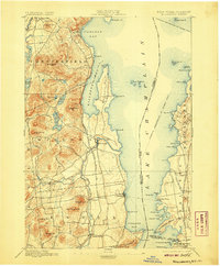 1895 Map of Willsboro, 1907 Print