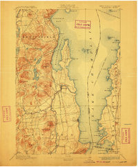 1895 Map of Willsboro, 1911 Print