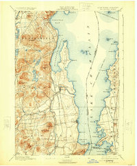 1895 Map of Willsboro, 1924 Print