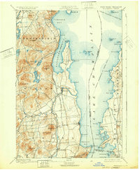 1895 Map of Willsboro, 1932 Print
