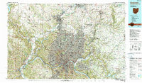 preview thumbnail of historical topo map of Cincinnati, OH in 1986