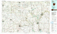 preview thumbnail of historical topo map of Piqua, OH in 1986