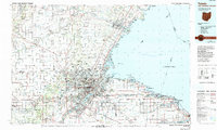 preview thumbnail of historical topo map of Toledo, OH in 1986