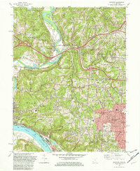 Download a high-resolution, GPS-compatible USGS topo map for Addyston, OH (1982 edition)