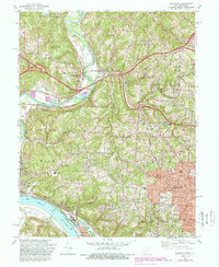Download a high-resolution, GPS-compatible USGS topo map for Addyston, OH (1987 edition)