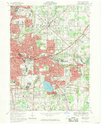 preview thumbnail of historical topo map of Summit County, OH in 1967